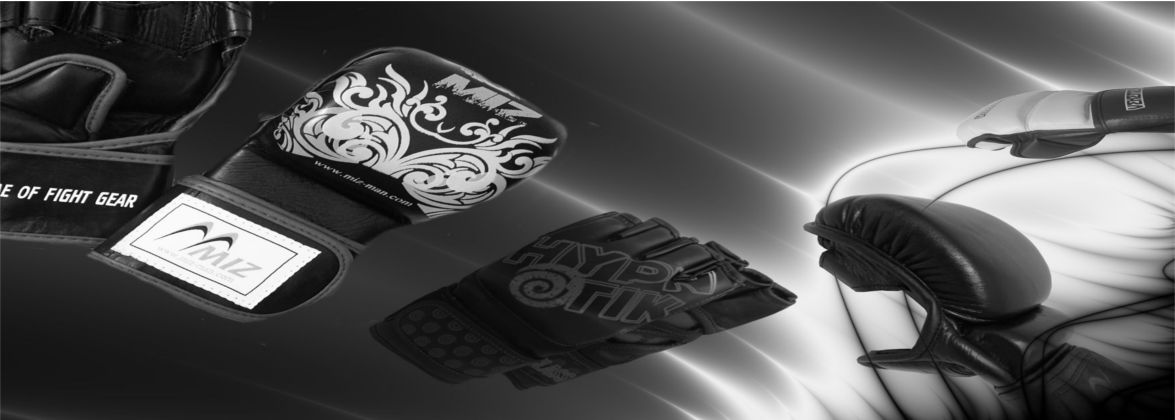 MMA Gloves made from Real Leather and PVC Leather With extra thick padding